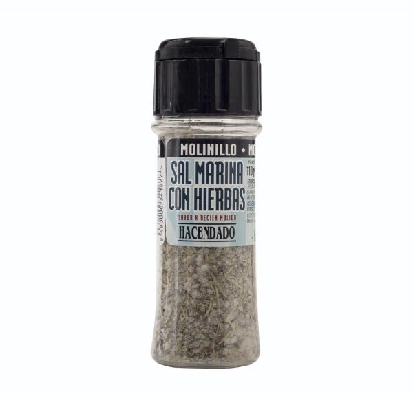 Морская соль с травами в мельнице HACENDADO, 110 г
