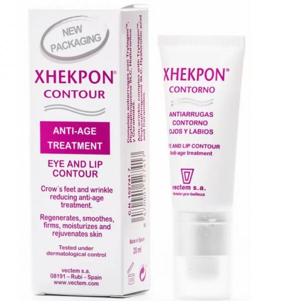 Мощный антивозрастной крем для ухода за кожей вокруг глаз и губ Xhekpon Eye and Lip Contou, 20 мл